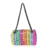 Marque de luxe CC Graffiti Sacs Rainbow Sac Designer Mode Épaule Sacs à main Qualité Femmes Fil Chaînes Embrayage Bourse Cross Body Totes Portefeuilles