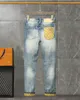 2024 Best-selling Jeans Men's designer Denim Embroidered Pants Fashion Hole pants Hip Hop style zipper pants, Size 28-40 #008