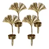 Candle Holders 4 Pcs Leaf Wall Hanging Holder Iron Candlestick For Light Luxury