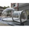 Tente gonflable claire de bulle de station supérieure avec la maison transparente de dôme d'air d'événement de tunnel simple pour le camping extérieur bulle de 4 m de diamètre + tunnel de 1,5 m