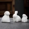 Tea Pets Creative Ceramic Cute Decoration Mini Pet Decor Animal Sculpture Crafts Table Ornaments Tradition Accessories