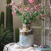 花瓶錆びた鉄のバケツ植木鉢花瓶アート食料品庭園ザッカの装飾品