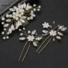 Pinces à cheveux perles d'eau douce peigne cristal bâtons de mariage ensemble Barrettes épingles à cheveux bijoux casque accessoires chapeaux