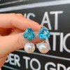 Dangle Earrings QQPearl Woman Fashion Triangle Zircon Crystal Charm Rhinestone Inlaid Jewelry Cute Gifts