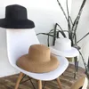 Chapeau de paille rétro Hepburn pour femme, grand bord, vacances, plage, tempérament simple, ins, vent froid, soleil, 240226