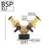 Aanstekers Messing 3/4 "Draad Tuinslang Watersplitter 2/4weg Tuinkraan Irrigatie Vae Y Type Watering Verstelbare Schakelaar Controller