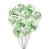 Party Decoration Hawaiian Theme Green Leaf 10st Latex Confetti Balloons Happy Birthday Summer Tropical Supplies