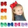 Gros ruban gros-grain de 6 pouces, nœuds de cheveux solides avec Clips, épingle à cheveux pour filles, couvre-chef Boutique, accessoires pour enfants