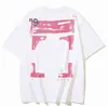 Summer Luxurys Mens and Womens T Shirt Designers Offs Clothing Loose Tees Tops Man Casual Street Graffiti Shirt Sweatshirt Kort ärm Tshirts Offs White