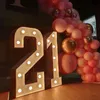 Scatola di riempimento per palloncini con numeri giganti illuminati da 73 cm Decorazione per feste di compleanno per anniversari Cornice per palloncini Decorazione di nozze Baby Shower 240222