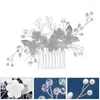 Hair Clips 10-Teeth Girl's Comb With Color-preserving Soft Pottery Flowers For Birthday Stage Party Show Dress Up