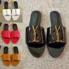 Designer Platform Outdoor Metallic Slide Sandals Designer Slides Women's Slipers Shoes Summer Slipper With Box Storlek 37-42