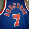 Män ungdomskvinnor vintage Kenny Anderson Vintage Jersey College Basketball Jersey Size S-4XL eller Custom något namn eller nummer Jersey