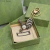 مفاتيح مفاتيح Lanyards Letters Womens Fashion Buckle Ring Gift 240303