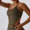 Lu Align Bras Soft Outfit Fabric Fitness Tank Women Gym Training Wear Workout Halterneck Bralette Sexy Backless Yoga Bra Top Palestra Donna Jogger Gry Lu-08 2024
