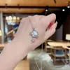 Kolye Kolyeleri Gümüş Kaplama Gezegen Toprak Kolyesi Opal Stone Kadın Moda Takı Titanyum Cz Moon Star Satürn Yakası Acero