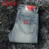 2024 jeans mais vendidos designer masculino denim calças bordadas moda buraco calças estilo hip hop calças com zíper, tamanho 28-40 #016