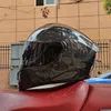 Casco moto di sicurezza da corsa casco integrale moto classico collare casco copricapo Casque Casco Capacete 240301