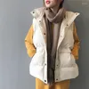 Gilet da donna Giacca con colletto in piedi Senza maniche Imbottitura in piumino Cappotti invernali Abbigliamento antivento e caldo