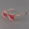 Montature per occhiali da sole Occhiali da sole ottici classici da donna rettangolari in acetato premium spessi alla moda di alta qualità