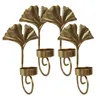 Candle Holders 4 Pcs Leaf Wall Hanging Holder Iron Candlestick For Light Luxury