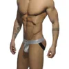 Caleçon amusant, Texture simili cuir Sexy, short Double Ding pour hommes, sac convexe en U, nouveau caleçon en forme de T Style 760820