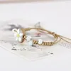 Charm Bracelets Handmade Ceramic Bangles Flowers Small Jewelry Gift Fashion Women's 037