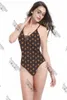 Marrone Quick Dry Costumi da bagno Hipster imbottito Push Up Women039s Designer Costume intero Costumi da bagno Spiaggia all'aperto Nuoto Fasciatura da viaggio Lu8250224