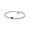 S925 Ensembles de bijoux authentiques en argent sterling Colliers Bracelet Bague Boucle d'oreille Femmes Zircon rouge avec boîte originale Cadeau d'anniversaire de Noël N032