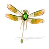 Broszki duży kamień szlachetny Dragonfly broszka Kobiet Wyolbrzymiony Rhineston Mult-color Partia owadów Bankiet Bankiet Casual