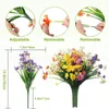 Sztuczne kwiaty stokrotkowe Fałszywe odporne na promieniowanie UV krzewy zieleni