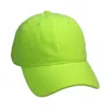 Casquette de Baseball non structurée vert menthe pour femme, en coton lavé, à 6 panneaux, rétro, jaune néon, rose néon, 240222