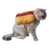 Giacche divertenti costumi da compagnia a forma di hot dog, bassotto, salsiccia, regolabili, scaldabiti per cuccioli di cane, gatti
