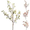 Flores decorativas moda toque real flor de cerejeira durável imitação artificial para festival