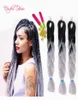 Premium marley 24inch Jumbo BRAIDS SYNTHETIC braiding hair two tone ombre color crochet hair extensions box crochet braids h5276290