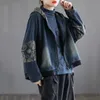 2024 femmes printemps automne Denim veste coréenne ample à capuche fermeture éclair manteau court femme décontracté Cowboy pardessus dames confortable hauts 240229