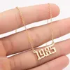 Pendant Necklaces Personalize Year Number For Women Birth Special Date 1982 1989 2000 1999 Birthday Gift From 1980 To 2024