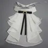 Bow Ties Ruffle Collar Costume victorien Cosplate Cosplay Ruffled Faux Ruff