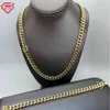 Pulsera de collar cubano de Miami 12 mm de hip hop lisas cadenas de hombres sólido 925 plata esterlina cadena de enlace cubano