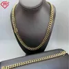 Miami cubana colar pulseira 12mm simples hip hop masculino correntes sólida 925 prata esterlina cubana link chain