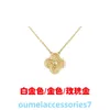 2024 Bijoux Designer Marque Vanl Cleefl Clover S925 Argent Agate Naturel Fritillaria Laser Plein Diamant Fleur Unique Femmes Internet Collier Rouge