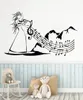 Wall Stickers Nursery Bedroom Decals Murals Decor Waterproof Folk Music Violin Musical Art Woman Decoration Poster DW78659025703