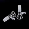 Grade A 14mm 18mm Bol en verre mâle couleur claire pour narguilés Bong avec poignée outil de fumer bols coulissants tuyau d'eau HK Stock en gros