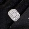 Xingguang Iced Out Moissanite Hoge Kwaliteit Vvs D Kleur Pass Diamond Tester Sterling Sier Ring Voor Hip Hop Gift