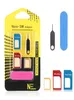 5 in 1 Universele Mini Sim-kaart Adapter Opbergdoos Tool Kits voor Nano Micro Sim-kaart TF Geheugen kaartlezer7386796