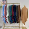 Roupas étnicas Crepe Khimar Longo Hijab Jilbab Turbante Muçulmano para Mulheres Ramadan Oração Vestuário Abaya Hijabs Cachecol Envoltório Islâmico Niqab