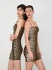 Повседневные платья Wsevypo, женское сексуальное леопардовое платье-футляр 2024, летняя мода на тонких бретельках, облегающее мини-мини для ночного клуба, бара, улицы