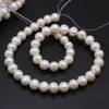 Cuentas de perlas reales de agua dulce naturales, perlas espaciadoras sueltas redondas blancas para fabricación de joyas, accesorios para collar y pulsera con dijes DIY 240220