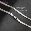 Kedjor ankomster koreanska trend 925 sterling silver länk kedja halsband smycken för kvinnor 5 mm tjocklek längd 20 tum 25g