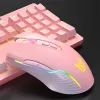 Muizen Nieuw product ONIKUMA CW905 Leuke roze draadloze gamingmuis RGB Marquee Oplaadbare desktopcomputer Notebookmuis